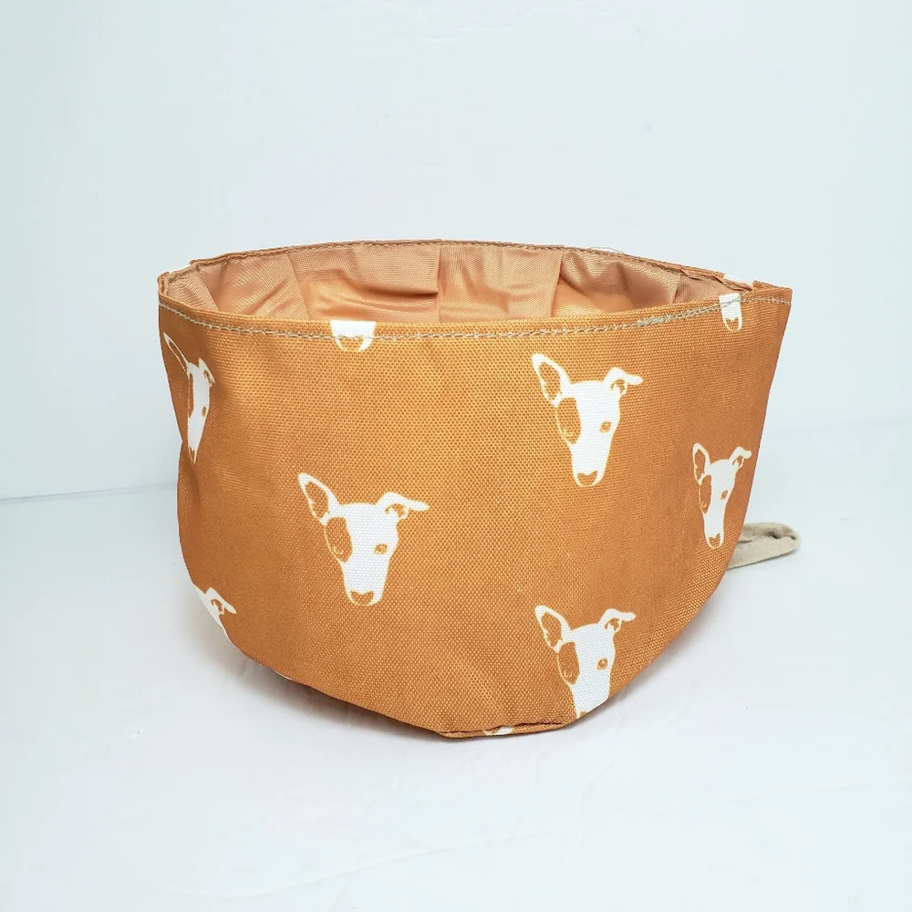 Aimee Wilder Foldable Portable Pet Bowl Orange Caramel 48oz